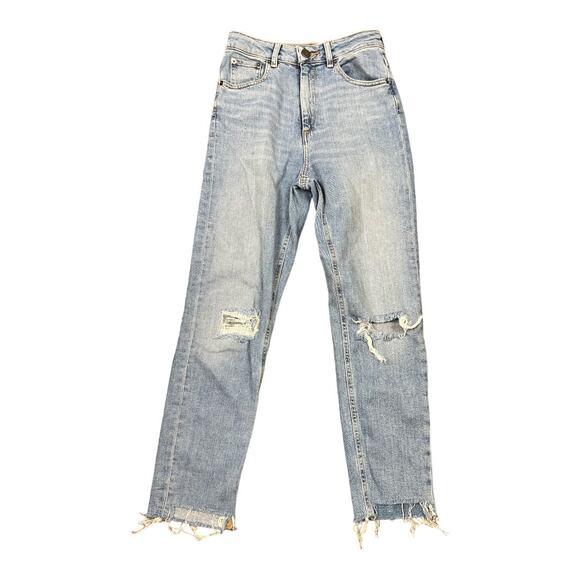 Asos High Rise Mom Jean Straight Distressed sz 25 x 30 retro - Picture 1 of 8